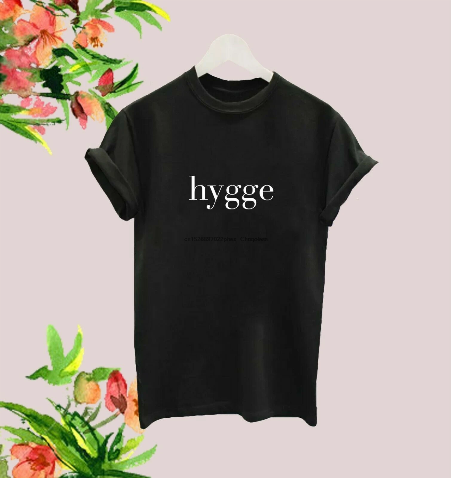Футболка HYGGE датская футболка Уютный Топ для здоровья черный белый