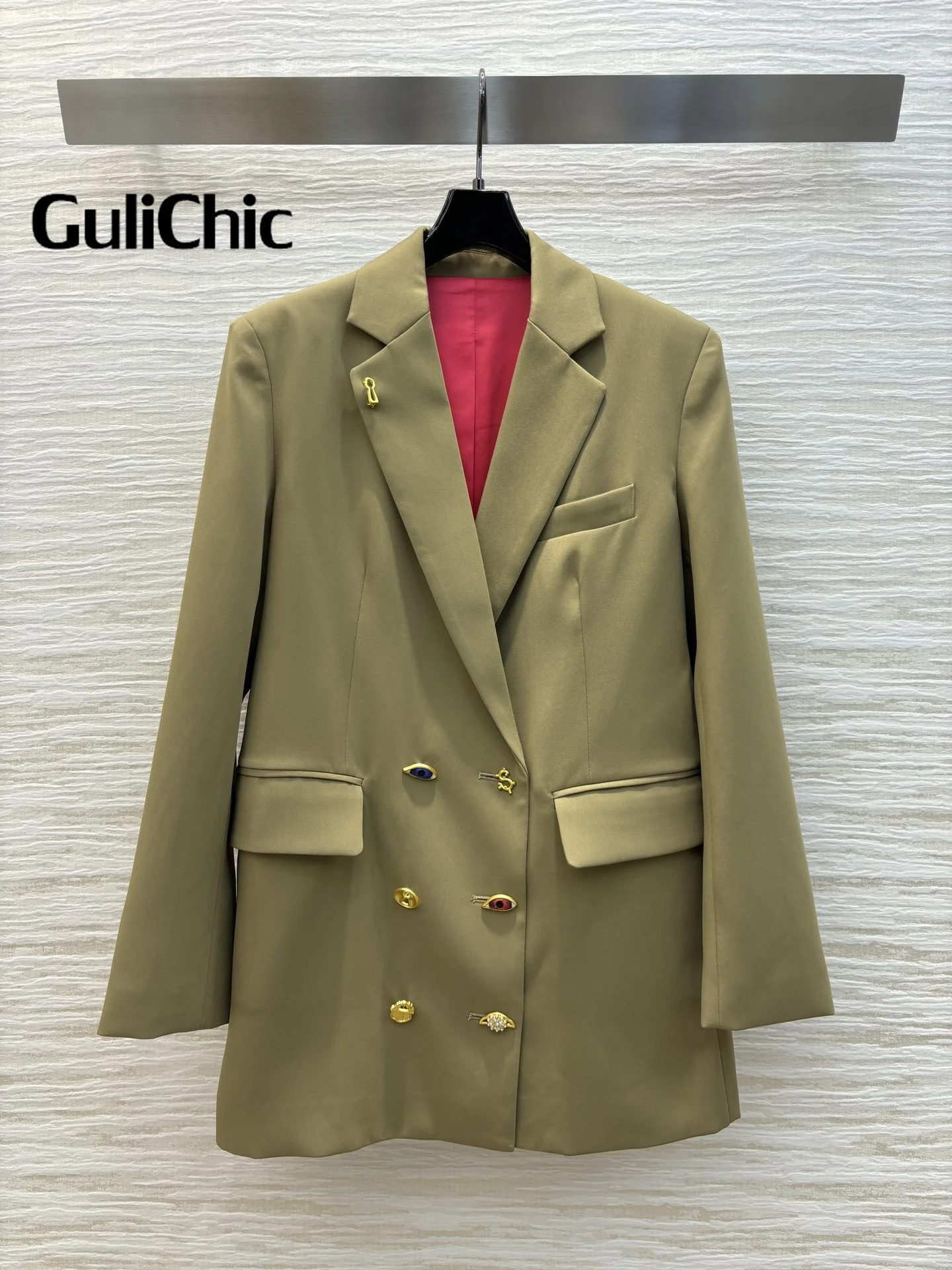 Женский двубортный блейзер с лацканами GuliChic 9 27