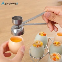 eggshell opener topper cutter egg shell opener stainless steel opener double head egg open creative cooking kitchen gadget