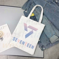 seventeen kpop album korea ulzzang shopper bag print canvas tote bag handbags women bag harajuku shoulder bags