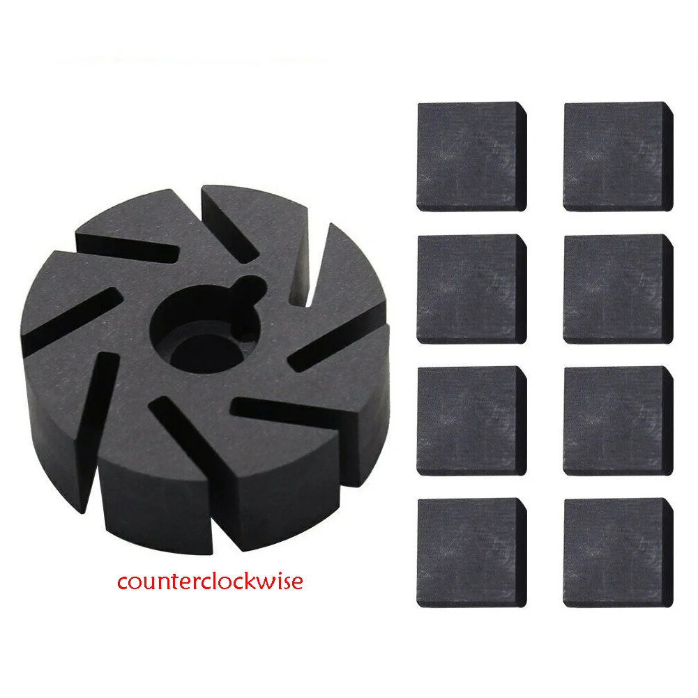 

100% Brand New Impeller Wheel Graphite 20g/0.7oz 4*4*4cm/1.6*1.6*1.6in Accessories Black Contrarotate Direction