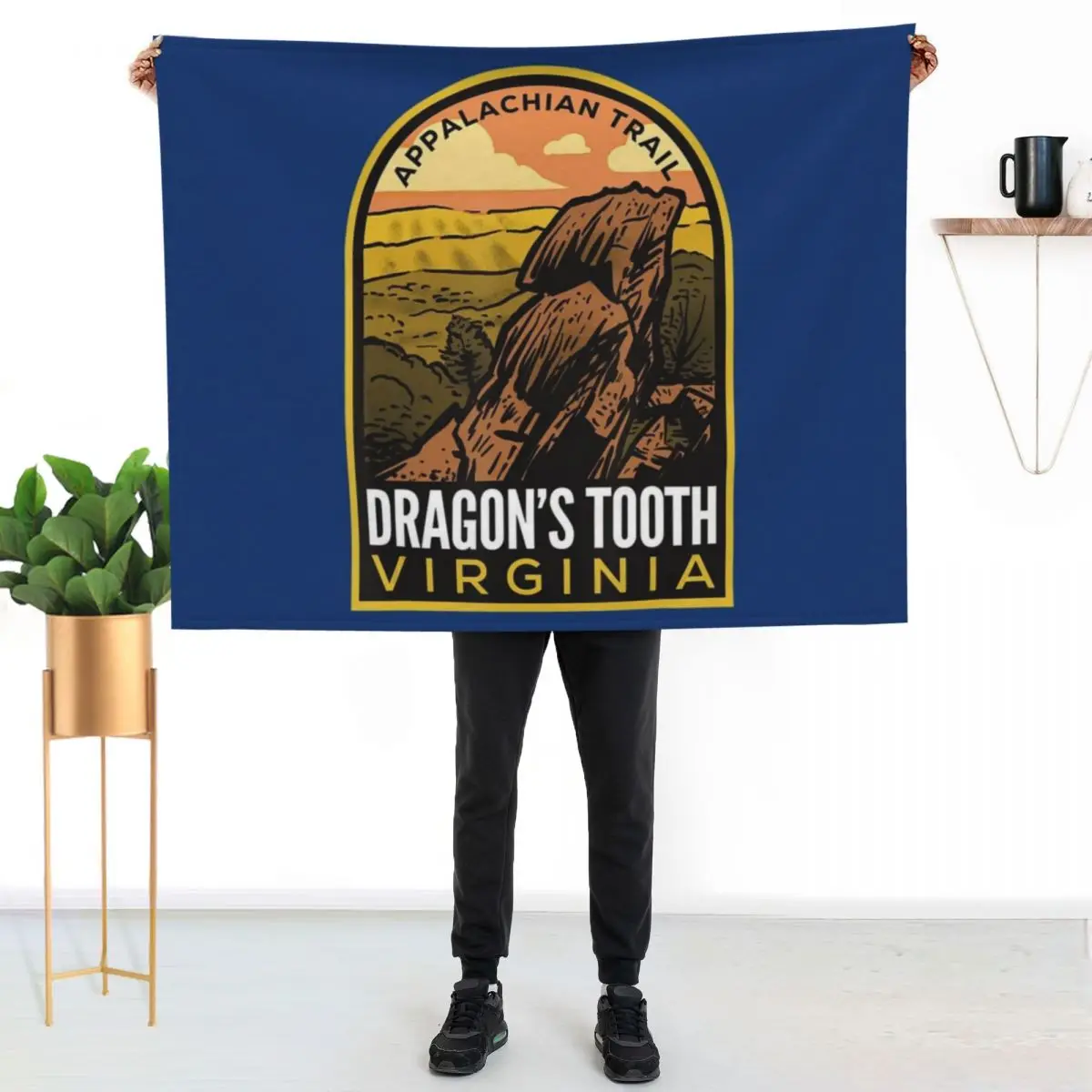 Фото Плед Dragon's Tooth Virginia Appalachian Trail, мягкое одеяло для спальни, для ночного сна №2