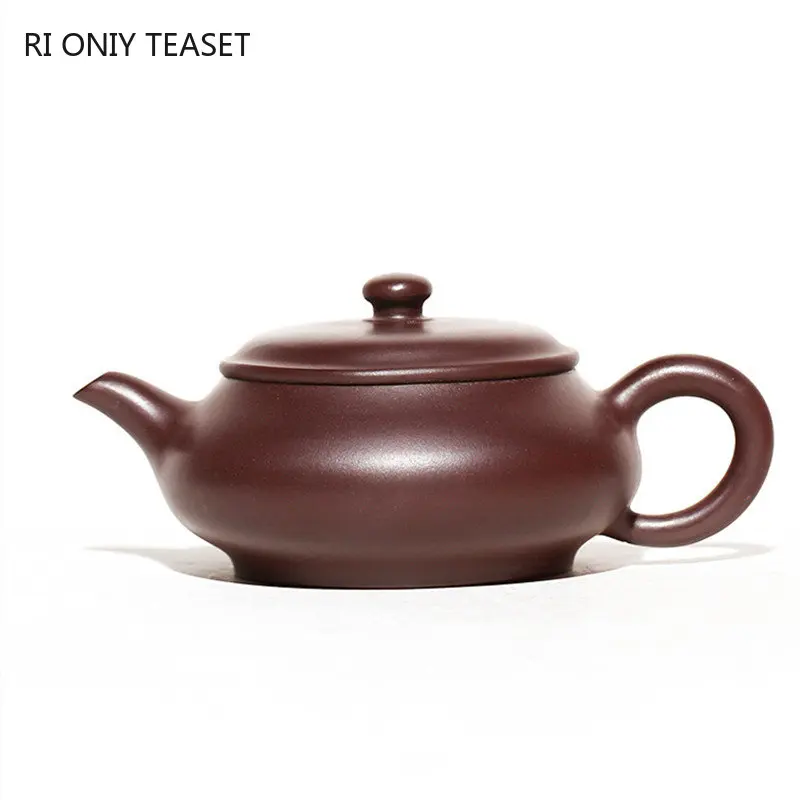 

Чайники из фиолетовой глины Yixing 180 мл, чайники известных художников ручной работы большого размера, чайник из сырой руды, фиолетовый чайник из глины, китайский чайный набор Zisha