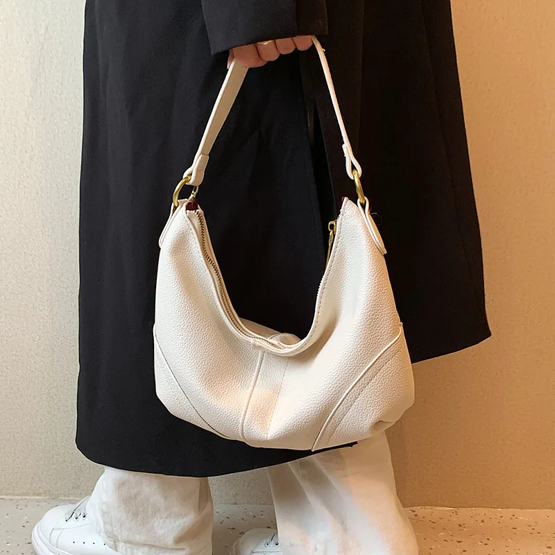 2023 Trendy Shoulder Side Bags for Women Winter Trend Fashion Simple Soft Leather Crossbody Bag Handbags and Purses High Quality