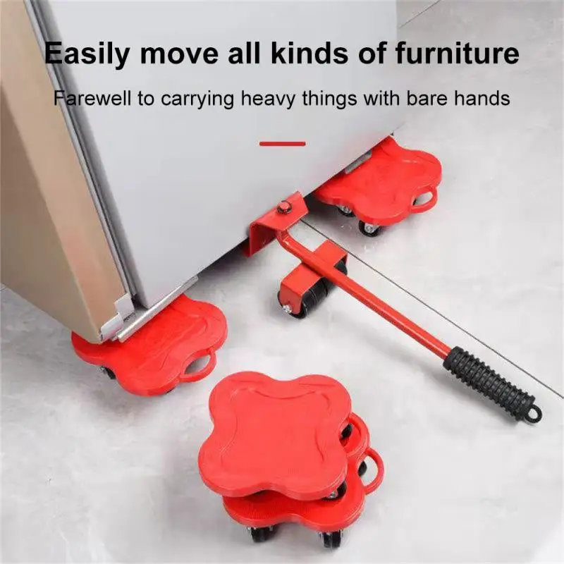 

5pcs /Set Moving Artifact Household Sharp Tool Furniture Shifter Bed Shifter Heavy Object Mover Andaimes Multifuncional