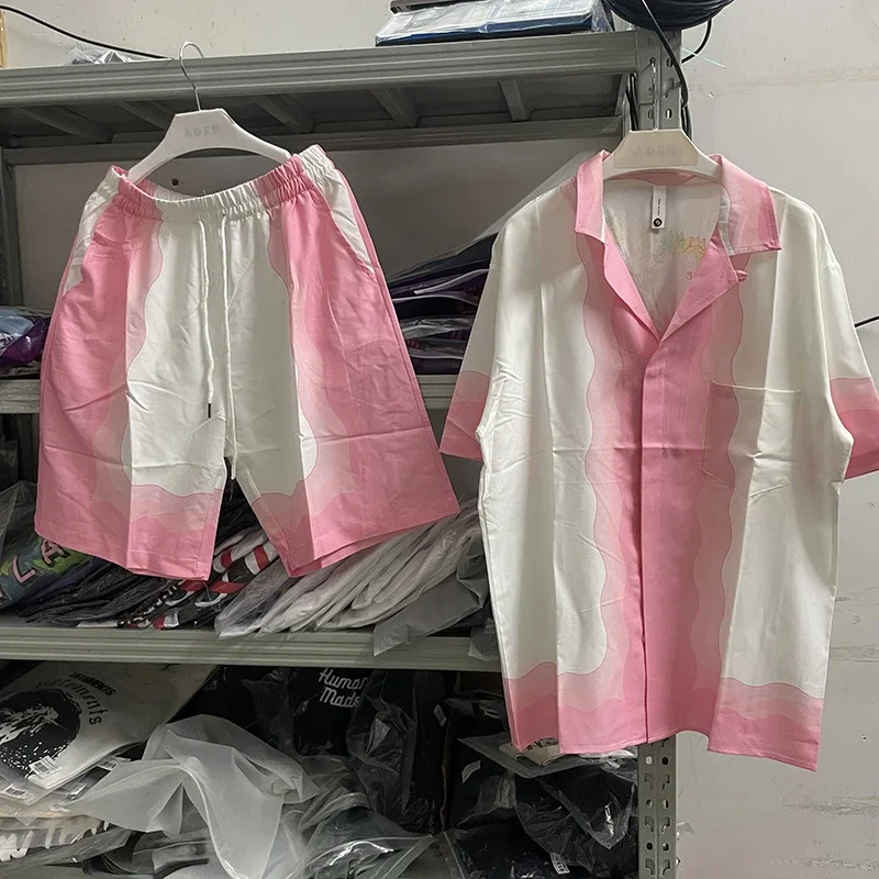 

Новая розовая рубашка Касабланка для мужчин и женщин, Гавайские рубашки с цветочным принтом лучшего качества
