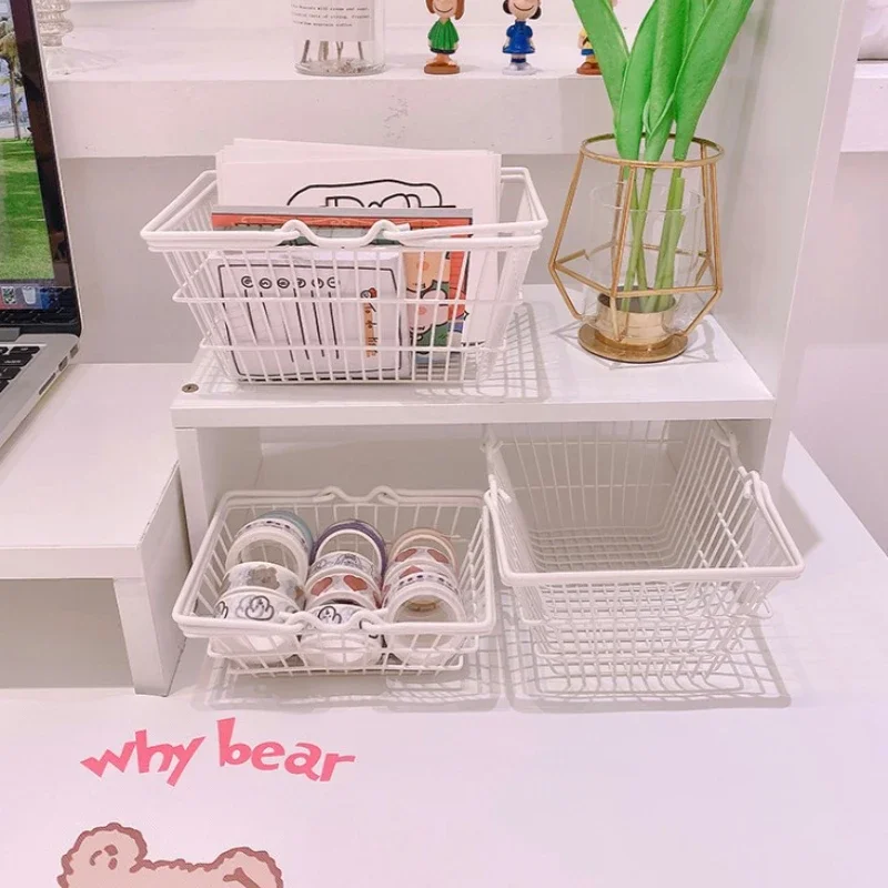 

Accessories Furniture Decoration Ins Basket Creative Dollhouse Kawaii Pink Trolley Mini Shopping Gift Desktop Toy Storage Cute