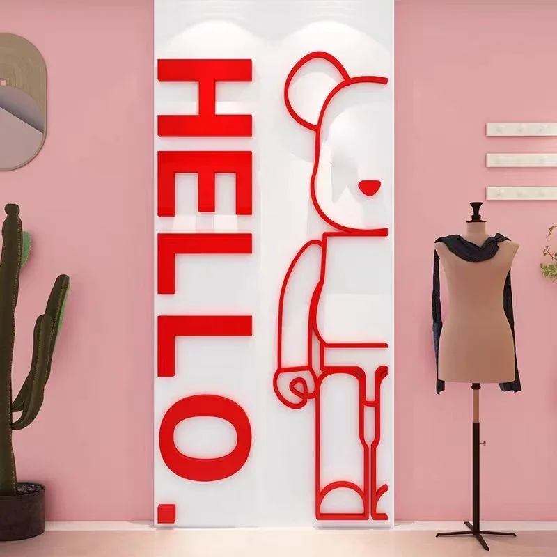 3d стереостробика с надписью Hello декор для комнаты эстетические настенные