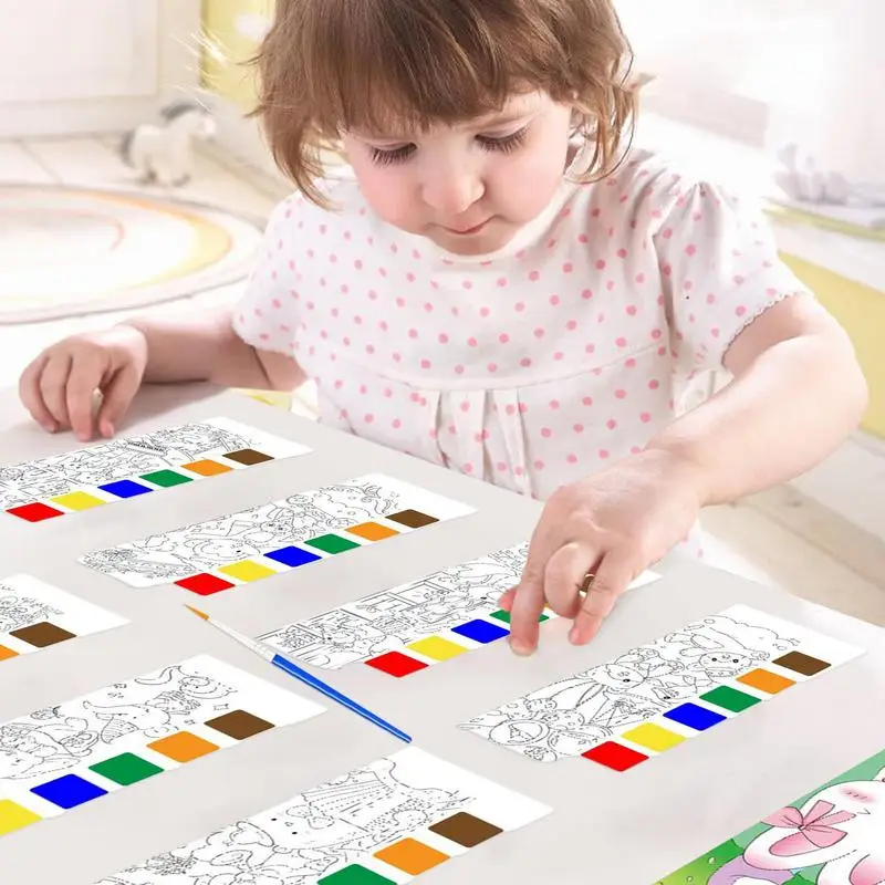 Карманная книга для рисования акварелью 12 страниц с ручкой многофункциональная