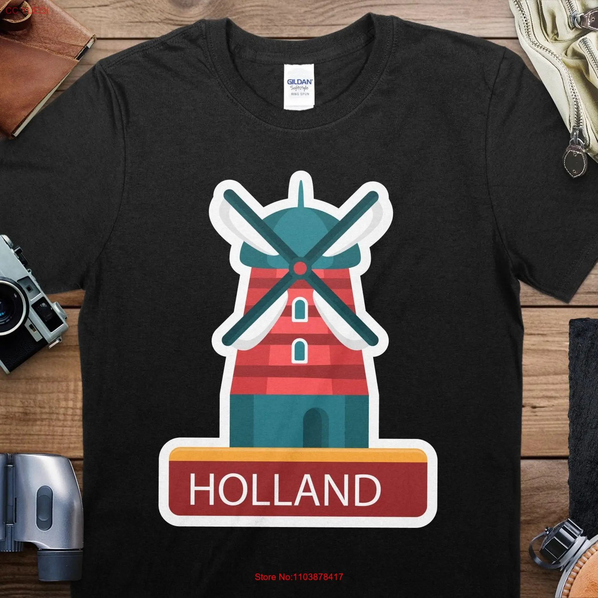 Дорожная футболка Holland 1 с длинным или коротким рукавом
