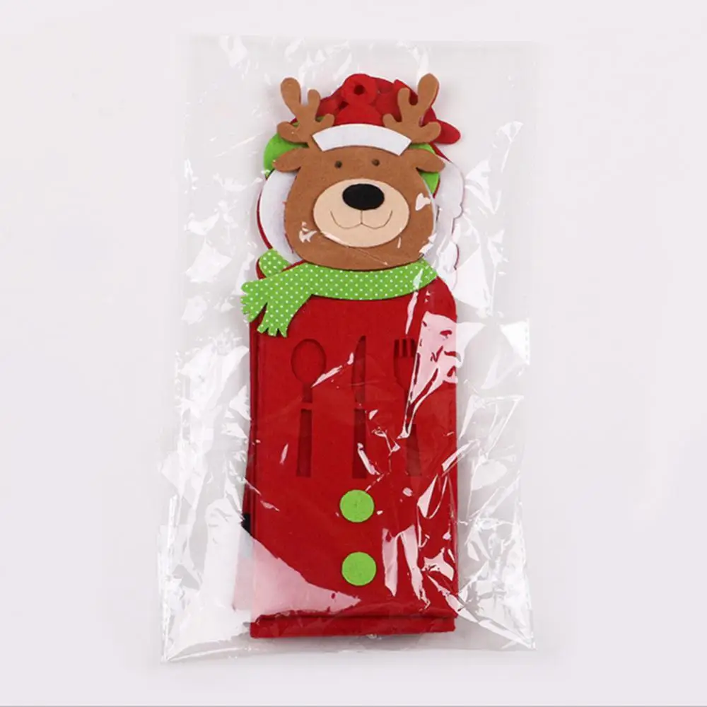 

Санта-Клаус, олень, Рождество, Новый год 2022, Карманный держатель, сумка, домашняя искусственная настольная Декоративная посуда