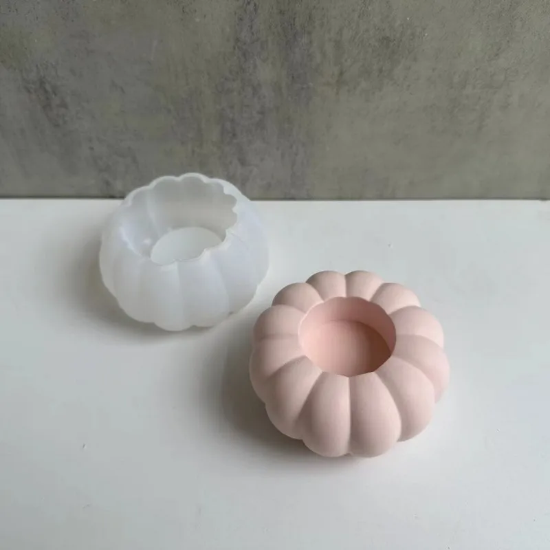 Силиконовая форма для подсвечника в форме тыквы цементный пластырь рукоделия