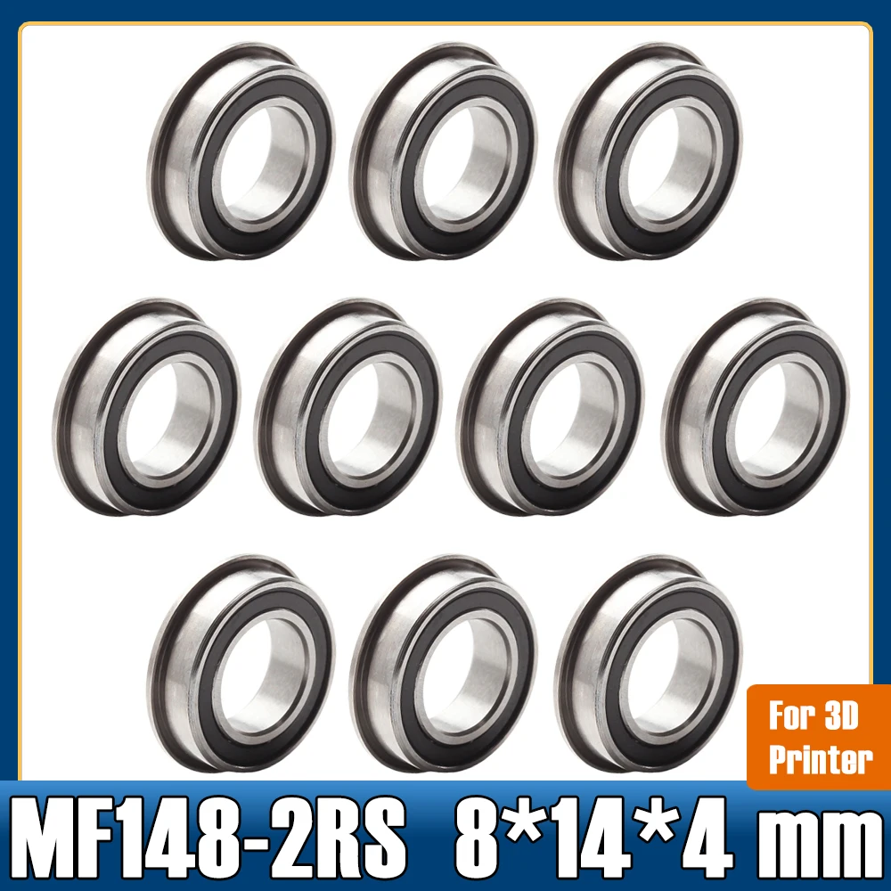 MF148-2RS подшипник 8*14*4 мм (10 шт.) миниатюрные фланцевые подшипники MF148RS LF-1480DD