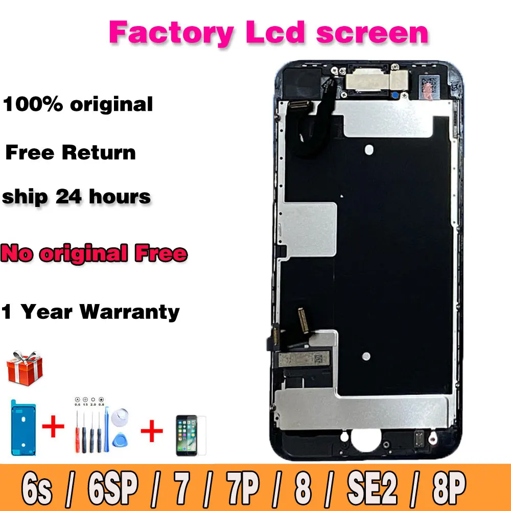 Заводской Оригинальный Восстановленный Полный ЖК-дисплей для IPhone 6s 7 8 Plus SE2 7P