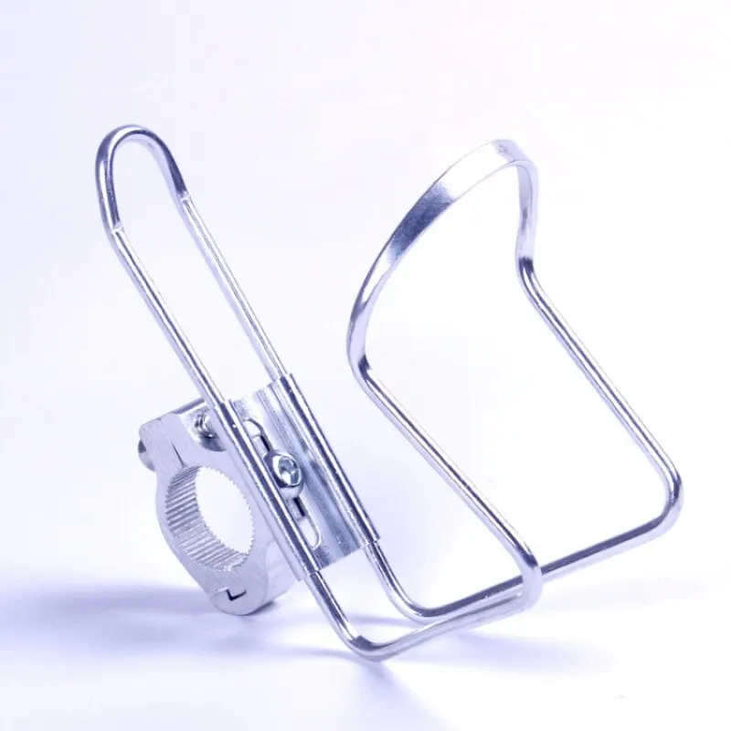 

Bicycle Motorcycle Accessories Drinks Water Bottle Cup Holder Handlebar Bike Beverage Braket Cup Silver Black Interior