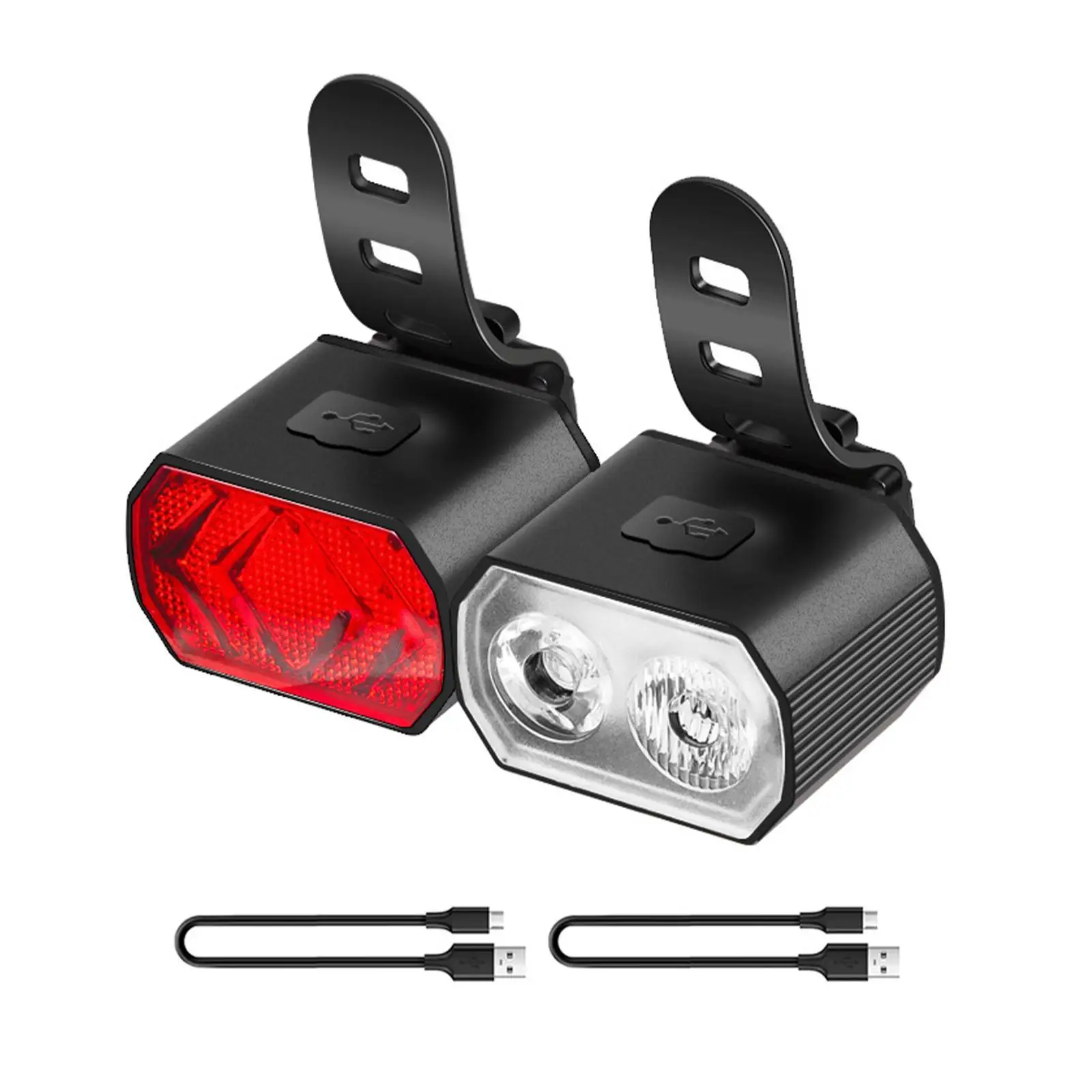 

Bicycle Light Set Front Cycling Bicycle Front Rear Light Set Bike USB Charge Headlight Light MTB Waterproof Taillight LED Lanter