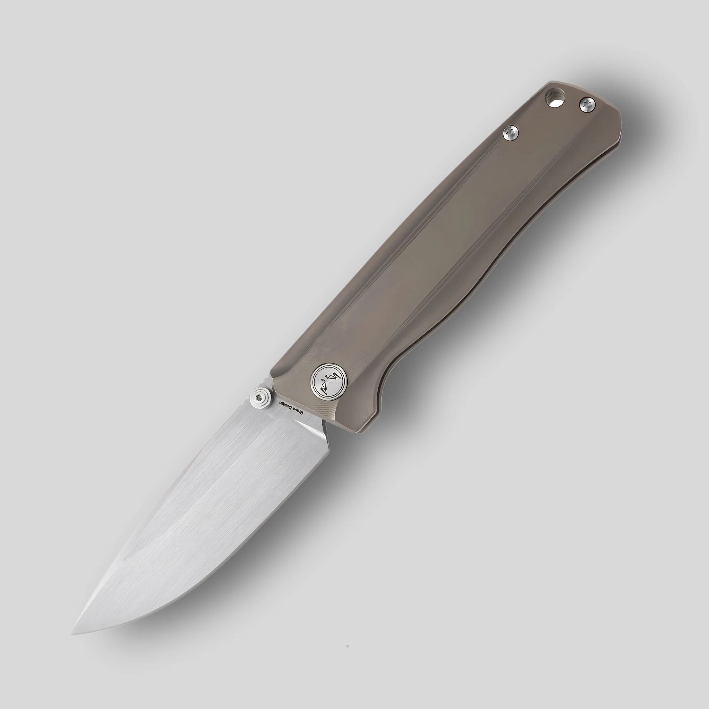 Фото Складной нож CMBMADEKNIVES Braveman с титановой рукоятью и сталью S35VN для кемпинга и активного отдыха, EDC CMB-17G №2