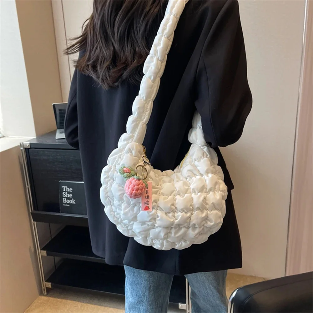 

Casual Ruched Cloud Bags for Women Handbag Designer Hobos Shoulder Bags Quilted Padded Bohos Tote Bag Colorful Female Shopper