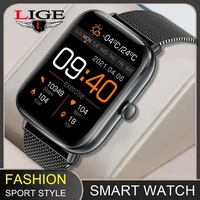 lige 2022 fashion smart watch men fitness bracelet heart rate blood pressure monitor sports waterproof men smartwatch womenbox