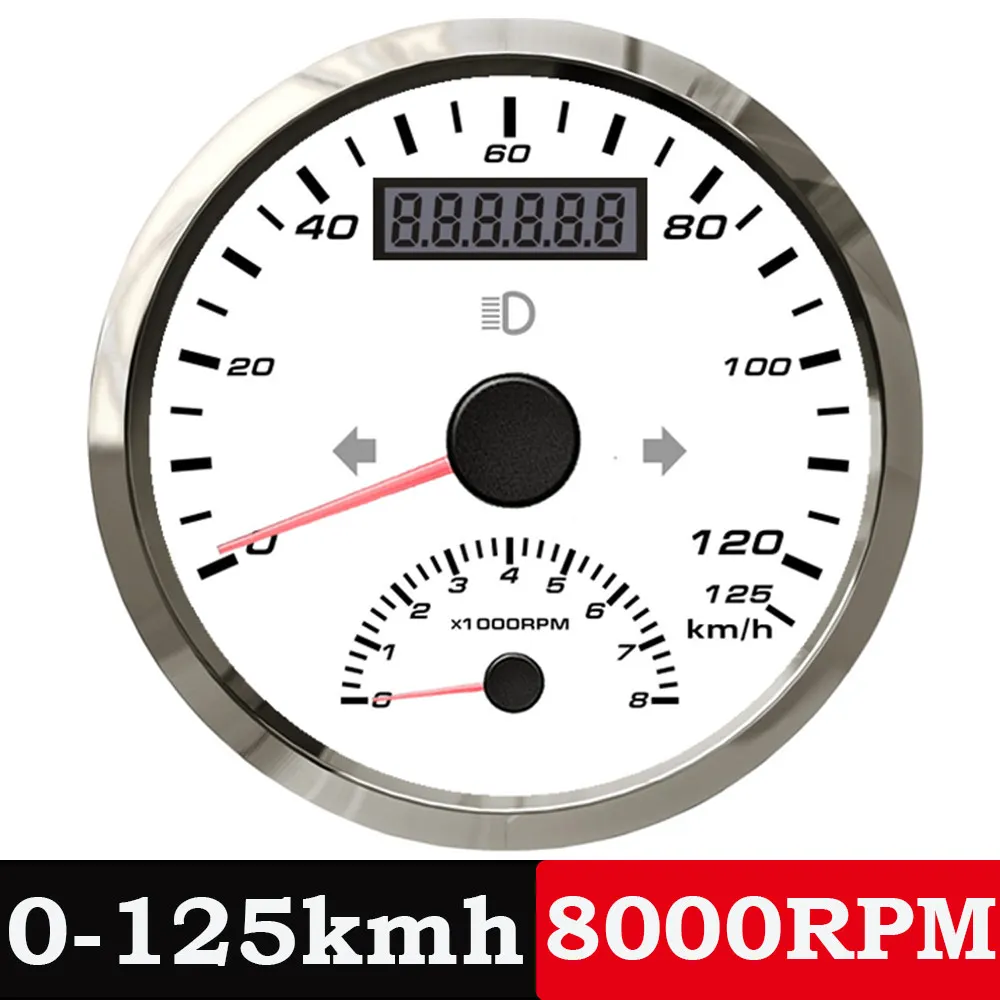 Универсальный GPS-Спидометр AD 85 мм 0-8000 миль/ч с тахометром об/мин