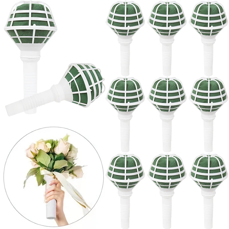 

1-6Pcs Artificial Flower Bouquet Holder Wedding Party Bridal Shower Holding Floral Decoration DIY Flower Arrangement Holder Base