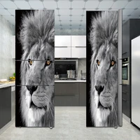 cool lion fridge stickers door cover refrigerator self adhesive kitchen vinyl film decor animals wallpaper mural boys room decor