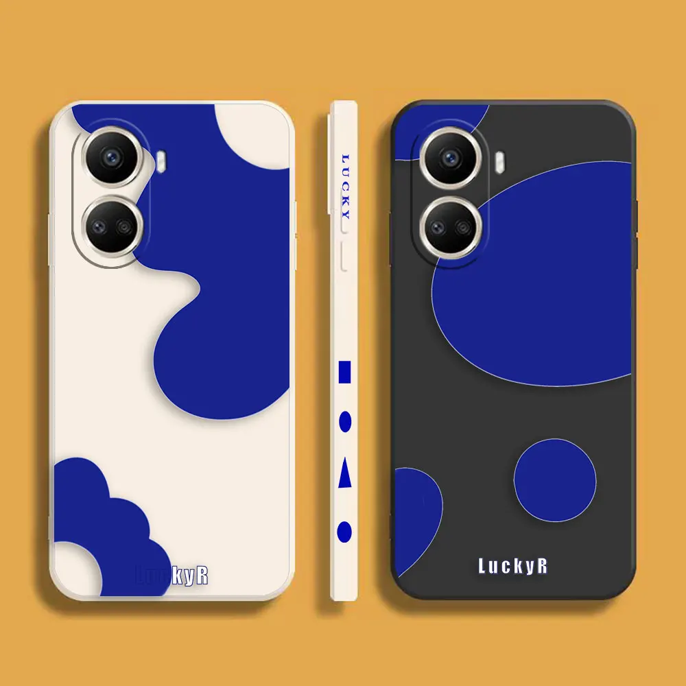 

Lucky Klein Blue Phone Case For Huawei NOVA 7 6 5I 5 4 3 3I 2S 2 8 9 10 SE PRO PLUS 5G Colour Liquid Case Funda Shell Capa