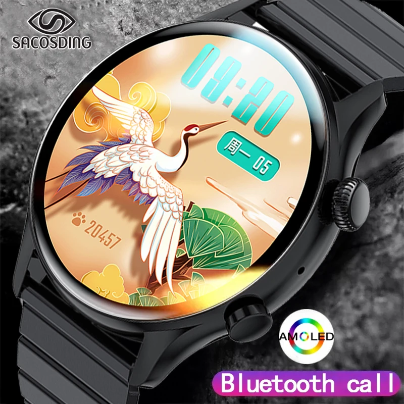 

2023 новые NFC умные часы для женщин и мужчин всегда дисплей AMOLED экран Смарт часы для мужчин Bluetooth Вызов спортивные часы для Xiaomi Huawei