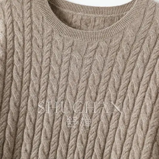 Рубашка из 100% чистого кашемира женский вязаный свитер с круглым вырезом + прямые