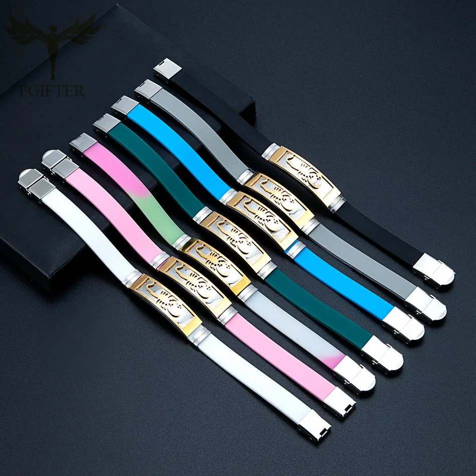 Браслет в готическом стиле с застежкой из нержавеющей стали