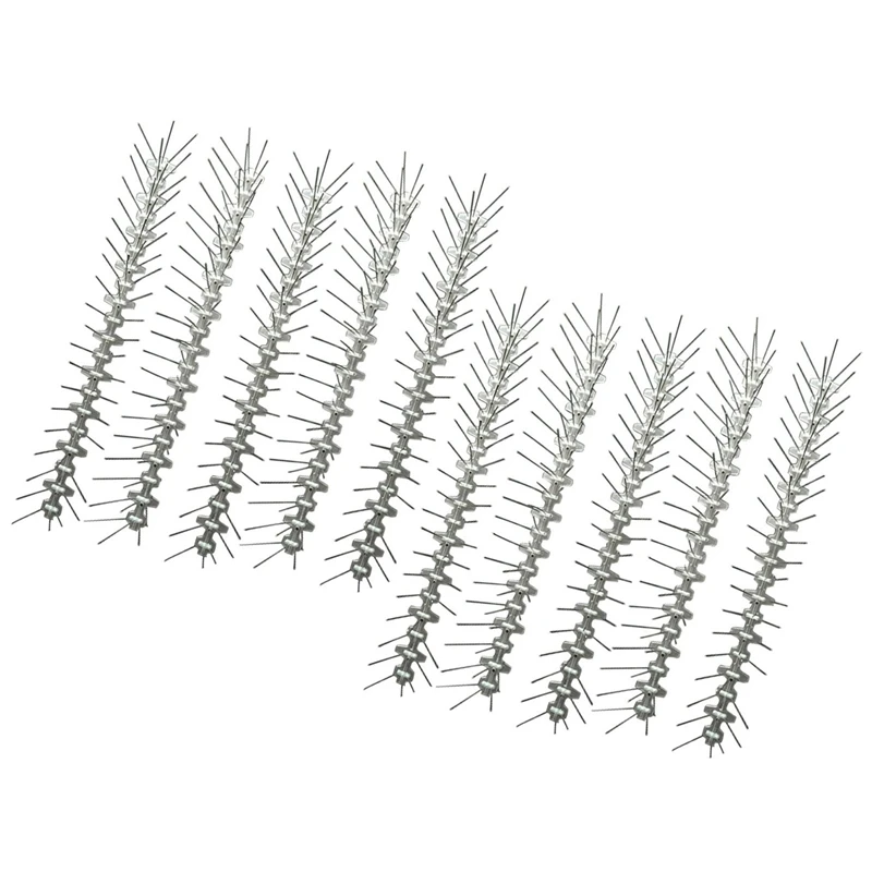 

10X Anti Climb Security Wall Fence Stainless Steel Birds Defence Spikes Bird Repeller Deterrent Spikes-Cover