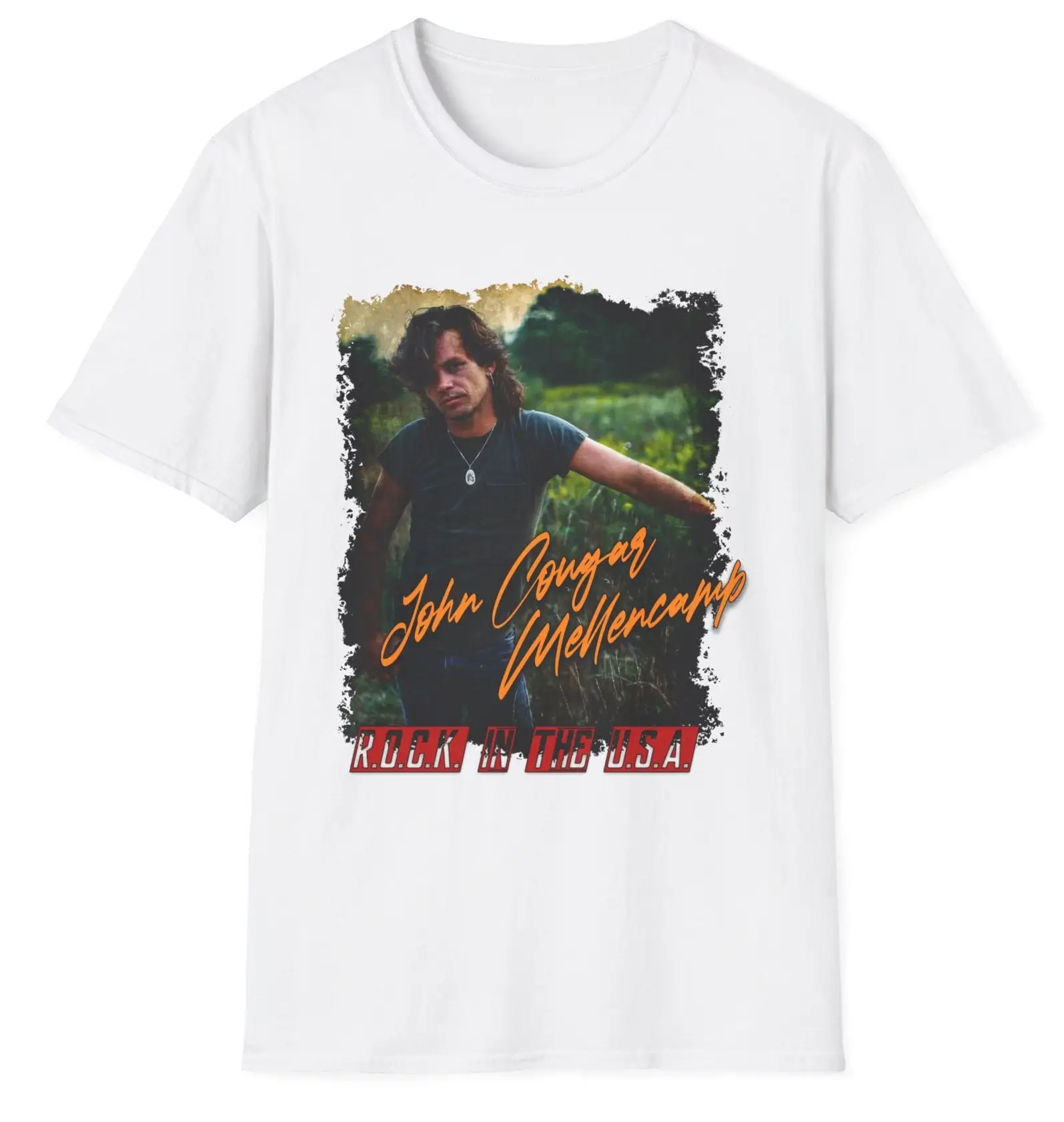 Футболка в винтажном стиле John Mellencamp Softstyle