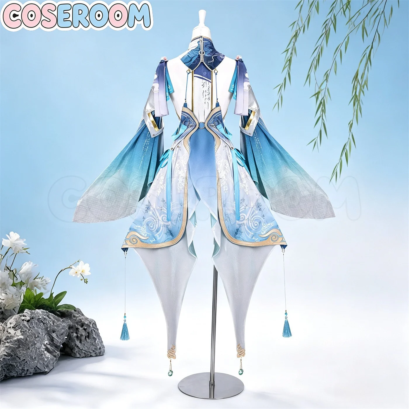 Фото COSEROOM-SSR Костюм для косплея Цинсяо из игры Wuthering Waves (Утеринг Уэйвз), костюм Ува, наряд для Хэллоуина, аниме, комиксов, ролевых игр, униформа, парик, обувь. №2