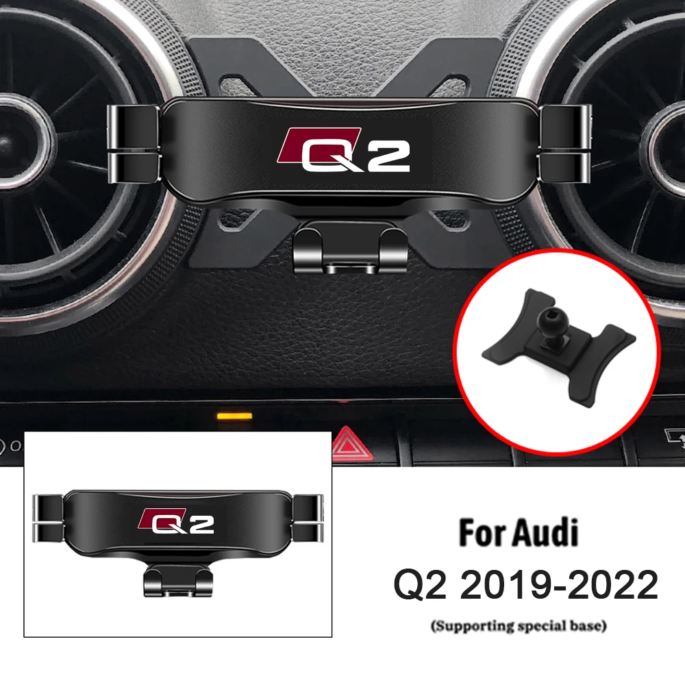 

Автомобильный держатель телефона для Audi Q2 2019-2022, зажим для воздуховыпускного отверстия, подставка, GPS, гравитационный навигационный кронштейн soporte mvil coche