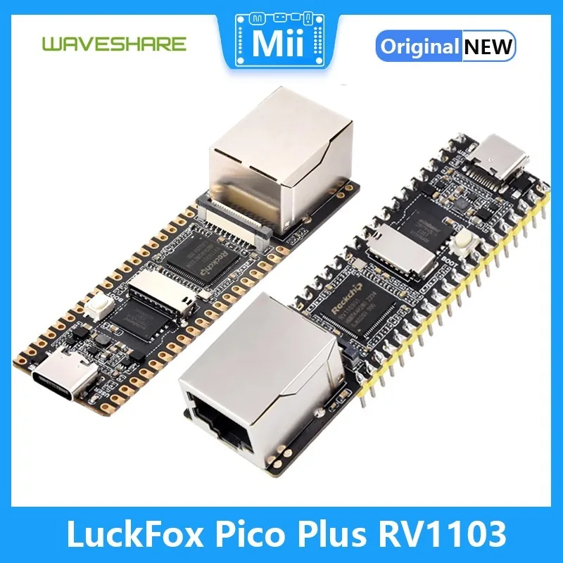 LuckFox Pico Plus RV1103 Linux Micro Dev Board интегрирует ARM Cortex-A7/RISC-V MCU/NPU/ISP опция контактного