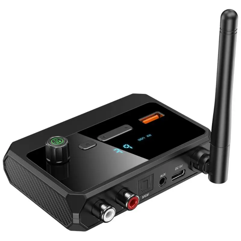 

Аудиоприемник с цифровым дисплеем 2,4 ГГц-совместимый адаптер с защитой от помех черный аудиоадаптер