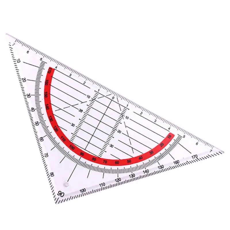 

1Pcs Multifunctional Triangle Ruler Vividcraft Plastic Tool Ruler Y0R7 Student Strai School Angle Measurment Stationery Sup B0C9