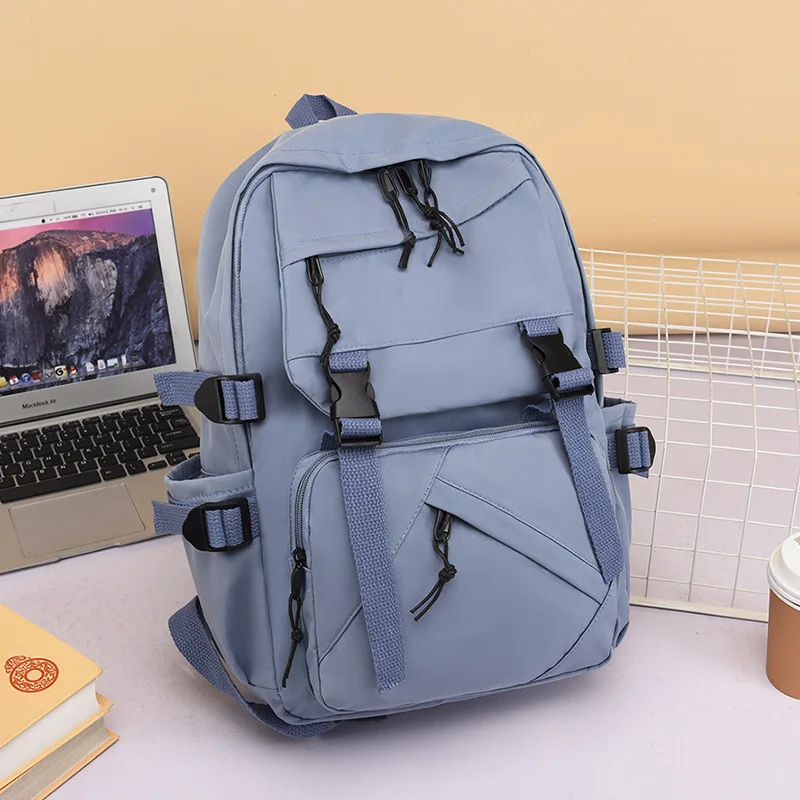 Подростковая школьная сумка для девочек, рюкзак для женщин, синий Оксфорд, Высокая Школьная Сумка, Студенческая школьная сумка, простая пов...