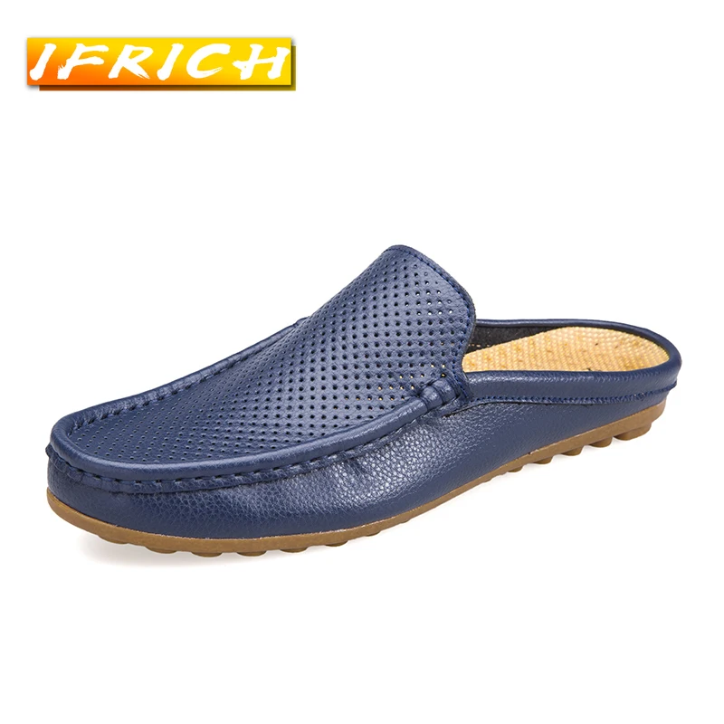 

Летние мужские повседневные туфли на плоской подошве, дышащие полутапочки для мужчин, модная летняя обувь на плоской подошве, повседневная ...