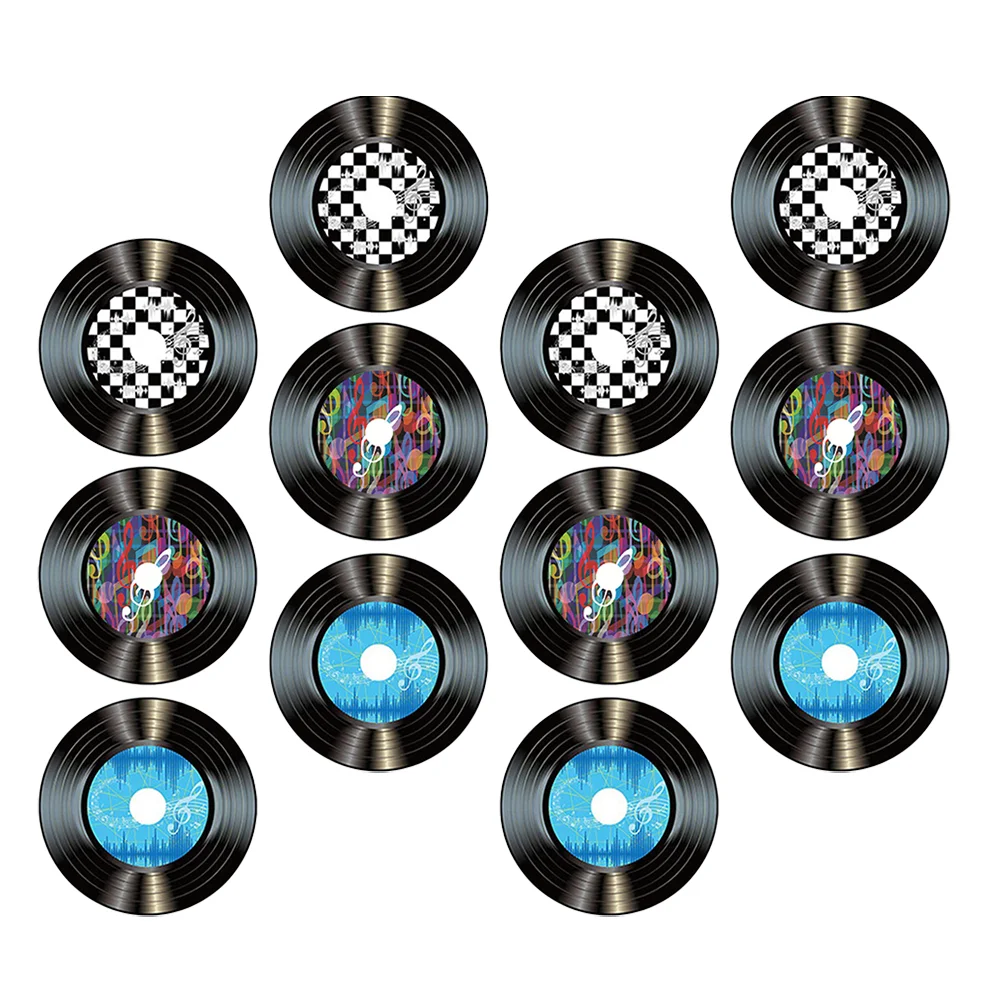 

12 Pcs Records Wall Decor Vinyl Vintage Home Ornament Aesthetic Decoraciones Para Salas Casa Indie Room Disc