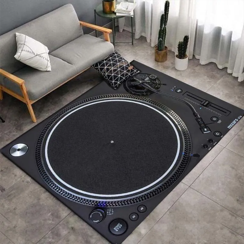 

Ковер с дисковым проигрывателем для гостиной, Декоративный Напольный ковер, ковер, Подарок на годовщину, День матери, День отца, пушистый ко...