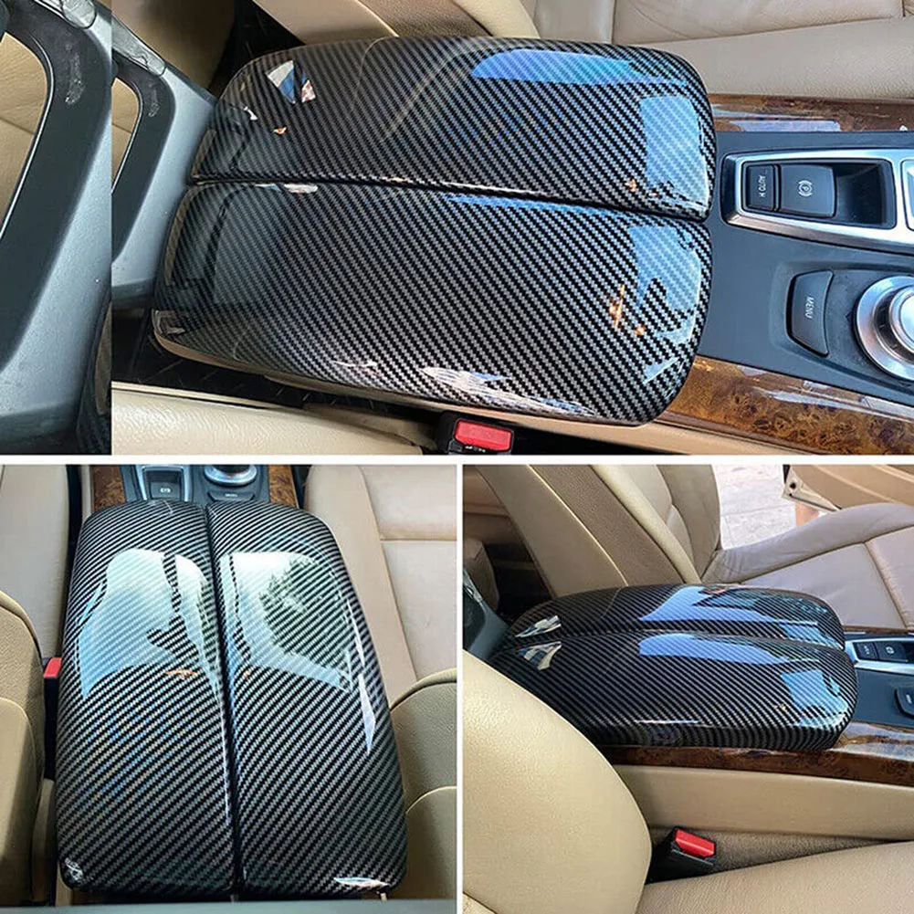 

Center Armrest Box Cover Brand New Carbon Fiber Style Performance/Custom Armrest Box Trim Cover For BMW X6 E71 E70