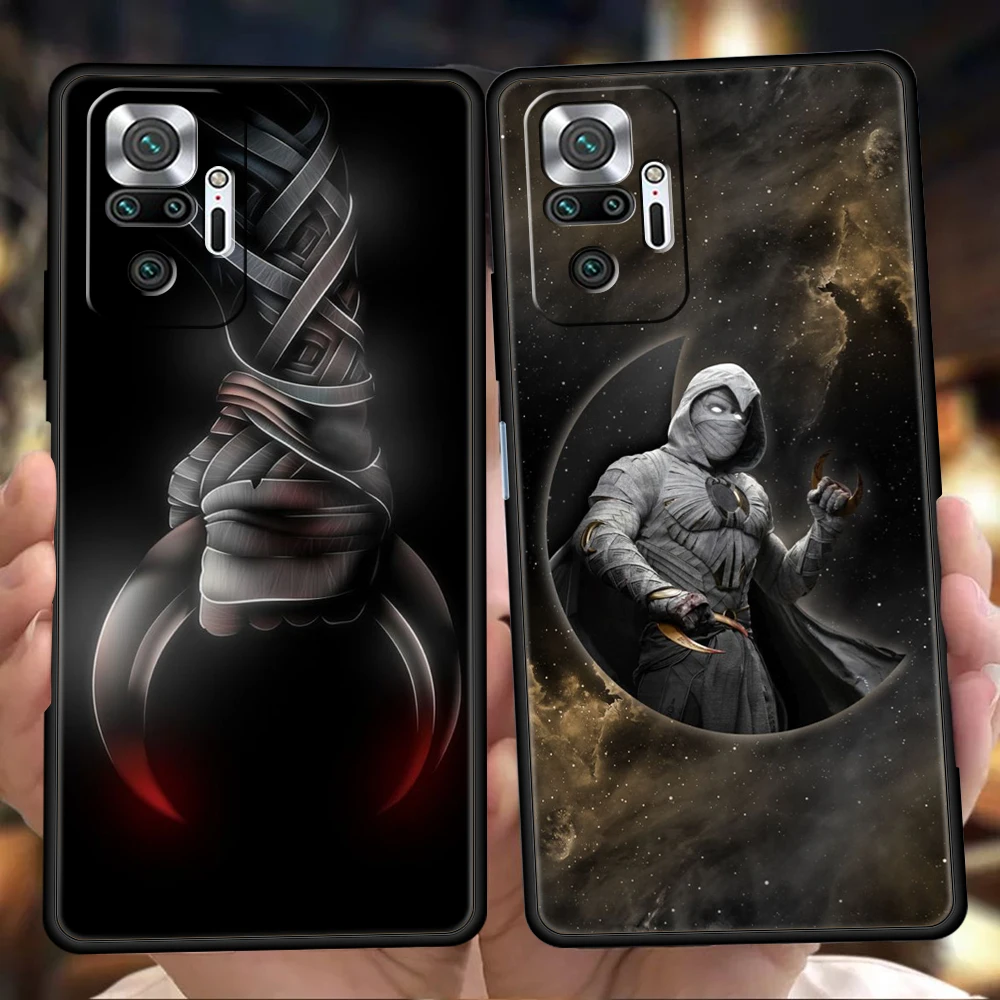 

BANDAI Marvel Moon Knight Phone Case For Redmi Note 10 11 Pro K40 Gaming 11T 9T 7 8 8T 9 8A 9A 9C 9S Pro Soft Shockproof Shell