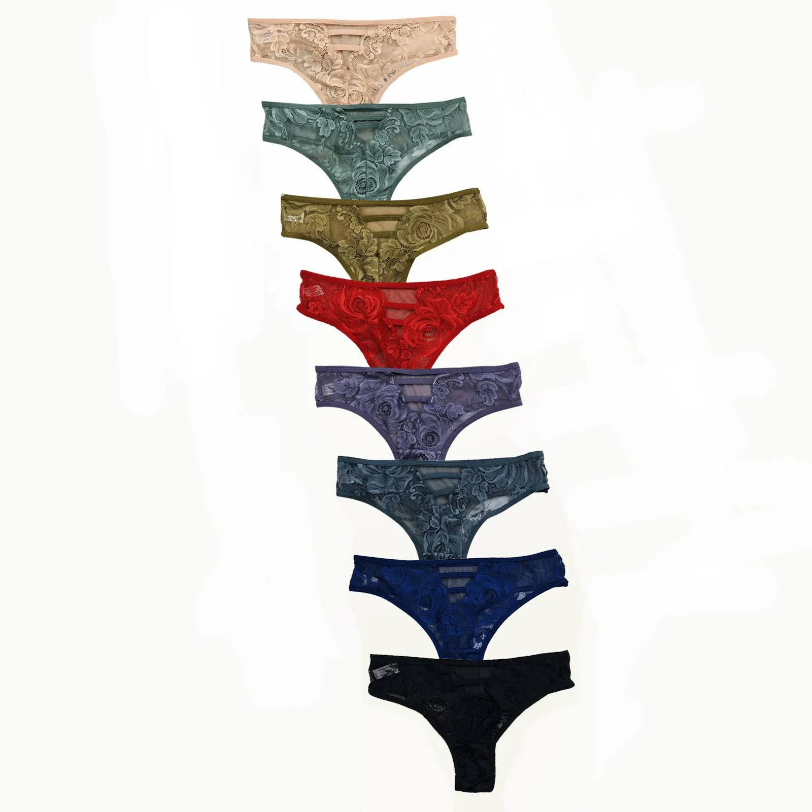 

Womens Lace Sexy Breathable Lace Hollow Out And Raise The Buttocks Pure Brief Panties Underwear for Women Seamless Bikini Cotton