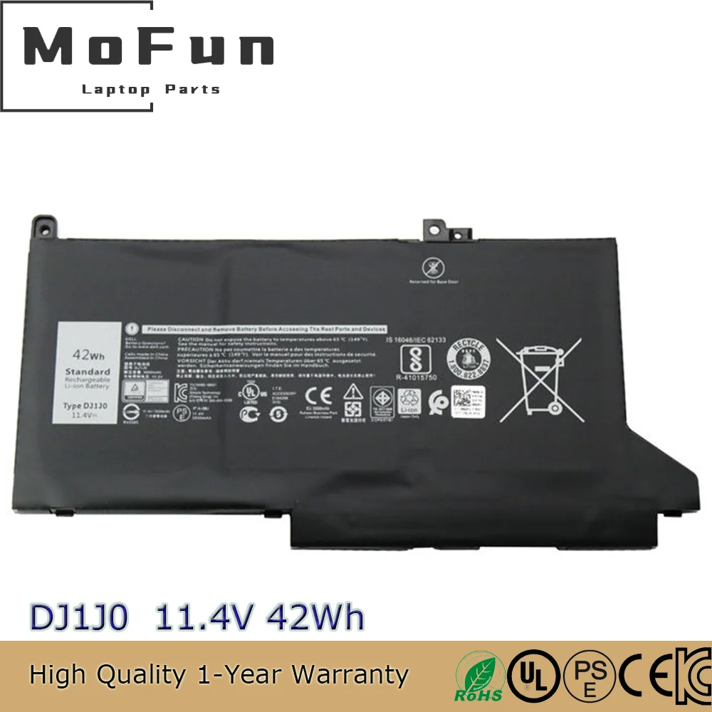 Фото Новый оригинальный аккумулятор DJ1J0 F3YGT для Dell Latitude 12 7280 7290 13 7380 7390 14 7480 7490 №1