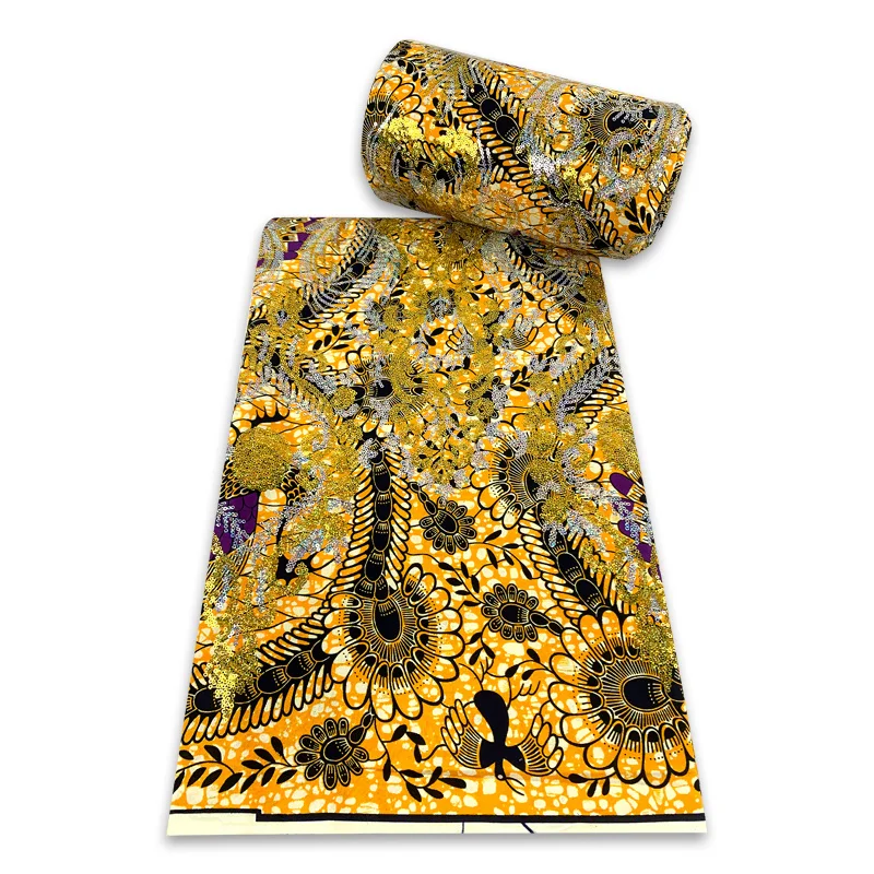 Оптовая цена лучшее качество африканские восковые ткани с полными блестками