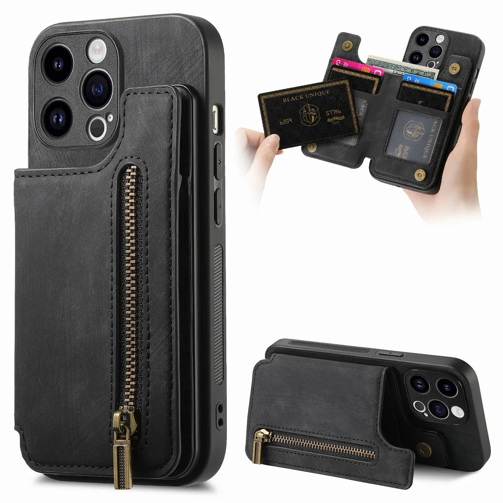 Для Xiaomi Poco X5 Pro X 5 5G противоударный чехол на молнии кожаная задняя крышка для X4 NFC F5
