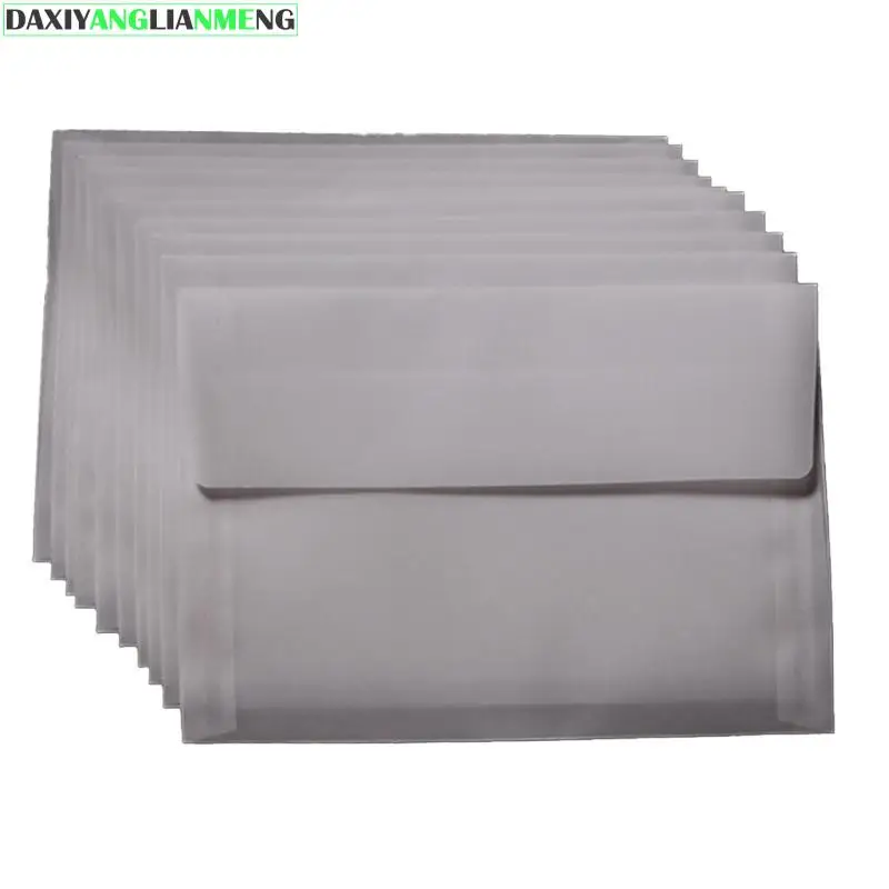 

50pcs/lot 20x13cm Retro 22x14cm Translucent Envelope Diy Parchment Paper Envelopes For Wedding Party Invitation Card