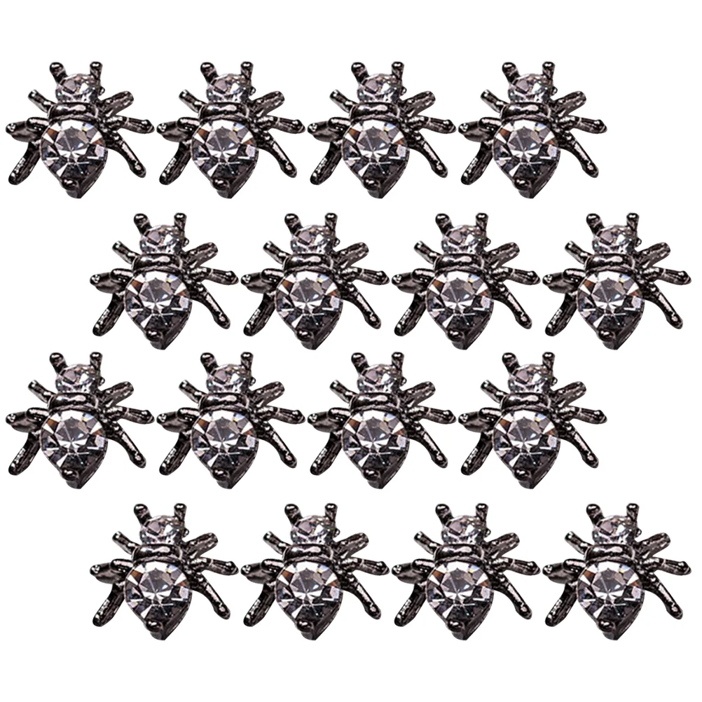 

20pcs Nail Charms Spider Nail Charms DIY Nails Accessories for DIY Nail Tip Crafts