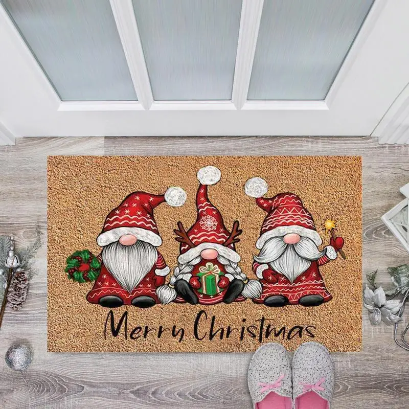 

Merry Christmas Door Mat Xmas Decorations Santa Claus Outdoor Carpet Bathroom Snowman Rugs Navidad Ornaments New Year Doormat